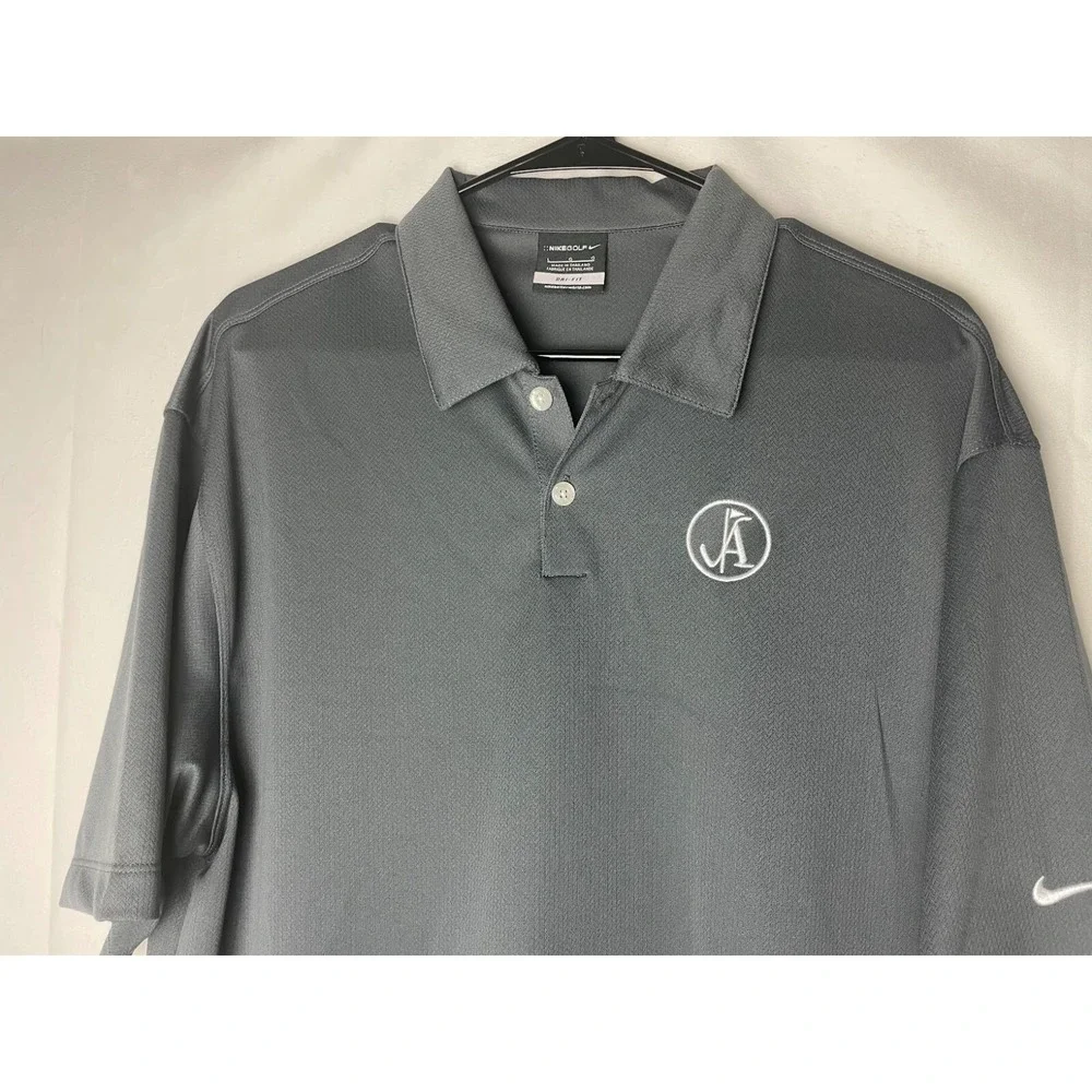 Nike Golf Atlanta Country Club Men's Polo Shirt Gray Size Large